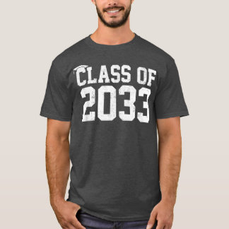 2033年のクラスは幼稚園の初日と一緒に成長 Tシャツ