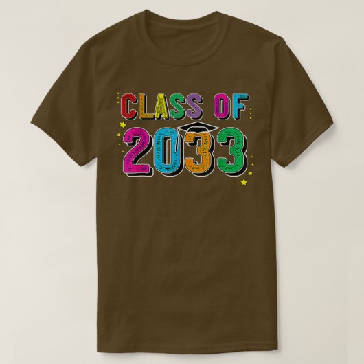 2033年のクラスは私と一緒に成長Schの最初の日 Tシャツ (デザイン正面)