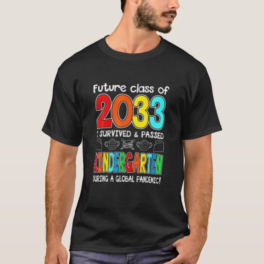 2033年幼稚園チームの今後のクラスへ戻るSch Tシャツ (正面)