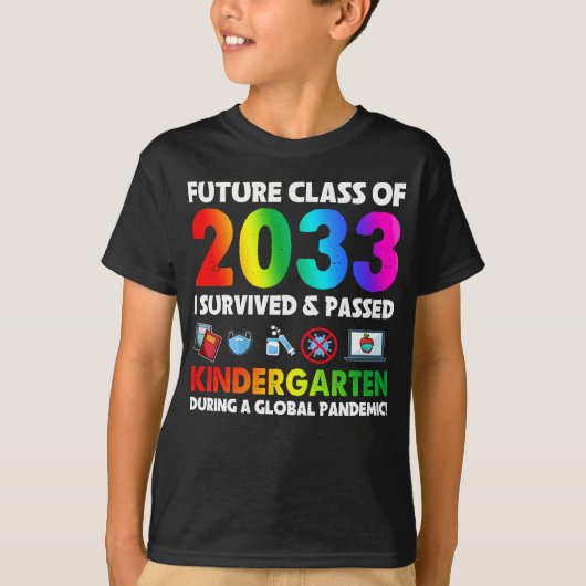 2033年度幼稚園チームの今後のクラス Tシャツ (正面)