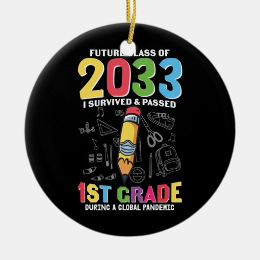 2033年1年生先生未来授業 セラミックオーナメント (正面)
