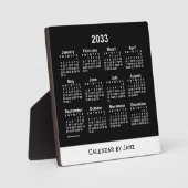 2033 Neon White Desk Calendar by Janz フォトプラーク (正面)