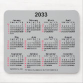 2033年虹雲カレンダー(Janz) マウスパッド | Zazzle.co.jp