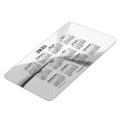 2033 Vanishing Smoke Calendar by Janz 4x6 マグネット (左側)