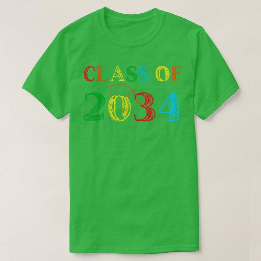 2034年のクラスは卒業と共に成長するIV Tシャツ (デザイン正面)