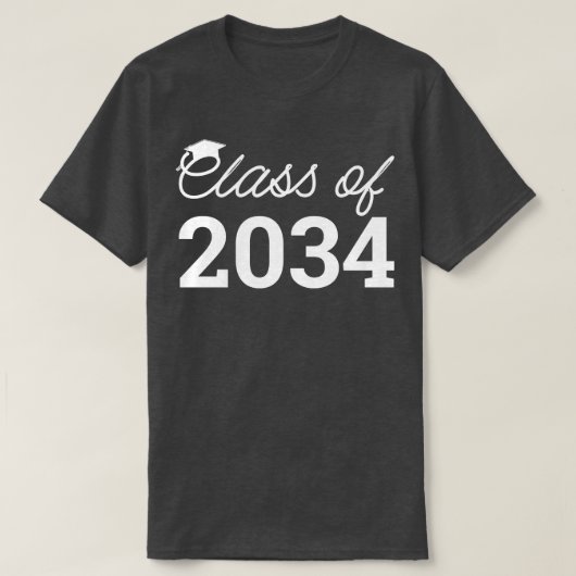 2034年のクラスは卒業Vと共に成長 Tシャツ (デザイン正面)