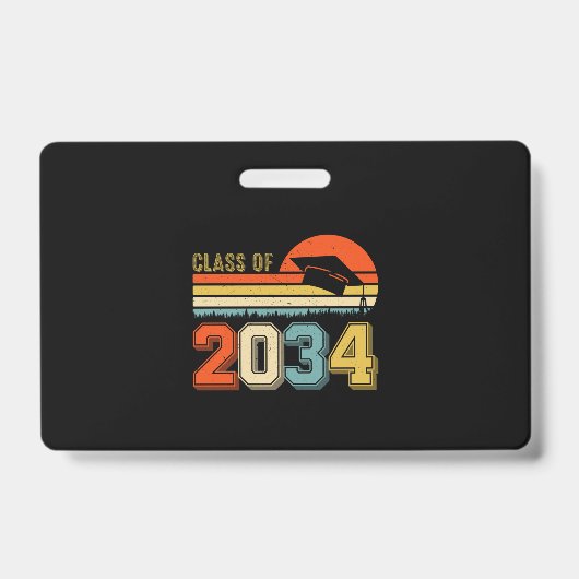 2034年のクラスは私と一緒に成長する前Kの大学院ヴィンテージ バッジ (正面)