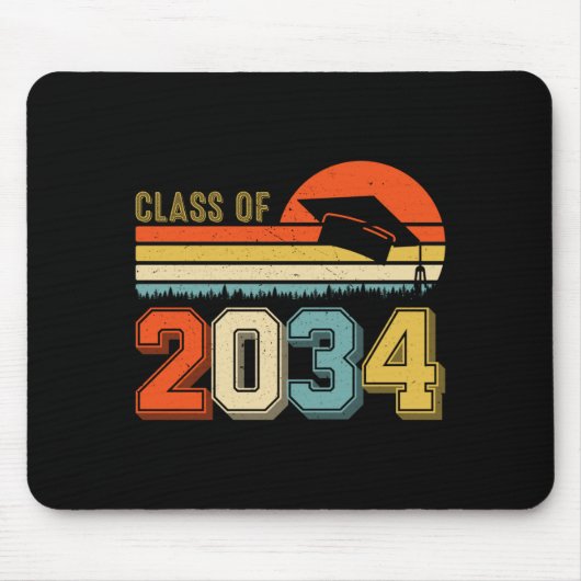 2034年のクラスは私と一緒に成長する前Kの大学院ヴィンテージ マウスパッド (正面)