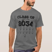 2034年のクラスは私と一緒に成長する学校の最初の日 Tシャツ (正面)