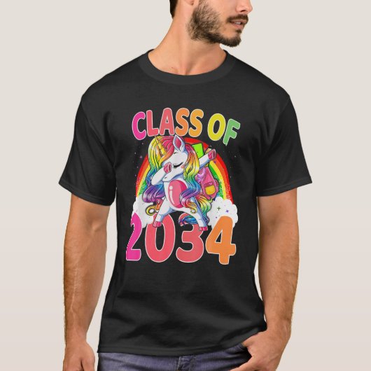 2034年のクラスUnicorn幼稚園に戻る Tシャツ (正面)