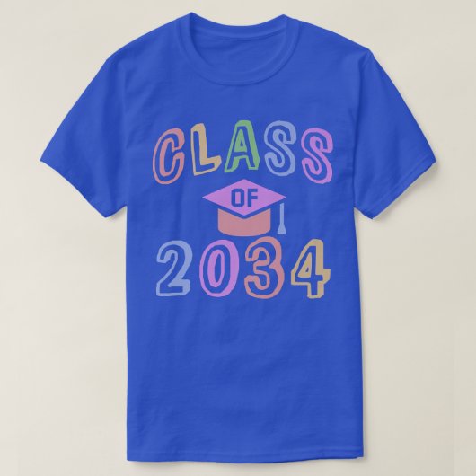 2034年のFUTURE CLASS卒業ストレートアウトタキン Tシャツ (デザイン正面)
