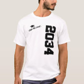 2034年クラス卒業サイン私のシャツ上級2034 Tシャツ (正面)