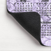 2034年ジャンツによる小さな泡の紫のカレンダー マウスパッド (コーナー)