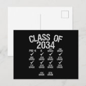2034年度 6年生と一緒に成長しよう 卒業式 案内ポストカード (正面/裏面)