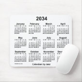 2034白カレンダーby Janz Mouse pad マウスパッド (マウス)