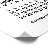 2034 ホワイト カレンダー / Janz Print ポスター (角)