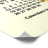 2034-2035年 晴天の日 学校カレンダー by Janz ポスター (角)