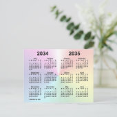 2034-2035 Rainbow Cloud School Calendar by Janz ポストカード (スタンド正面)