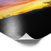 2034-2-Arizonaサボテンと夕暮れ時の砂漠 フォトプリント (角)