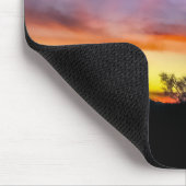 2034-2-Arizonaサボテンと夕暮れ時の砂漠 マウスパッド (コーナー)