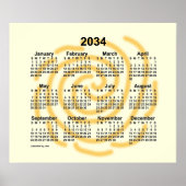 2034 Sunny Days Calendar by Janz Poster ポスター (正面)