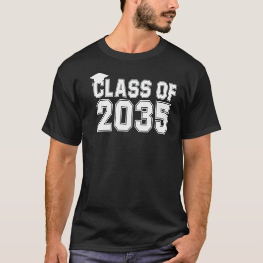 2035年のクラスは私と一緒に成長する学校の最初の日 Tシャツ (正面)