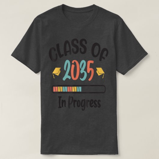 2035年のクラスは私と一緒に成長する学校の最初の日 Tシャツ (デザイン正面)