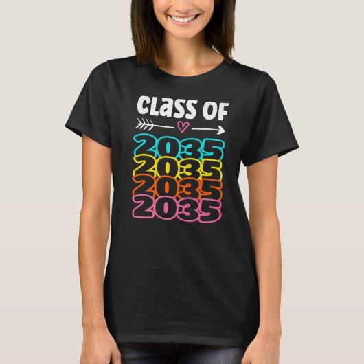 2035年のクラスは私と一緒に成長する学校の最初の日 Tシャツ (正面)