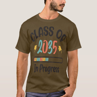 2035年のクラスは私と一緒に成長する学校の最初の日 Tシャツ