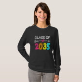 2035年のクラスは私と一緒に成長する1日目の学校Gradu Tシャツ (正面フル)