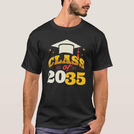2035年のクラス幼稚園の初日が私と一緒に成長 Tシャツ (正面)