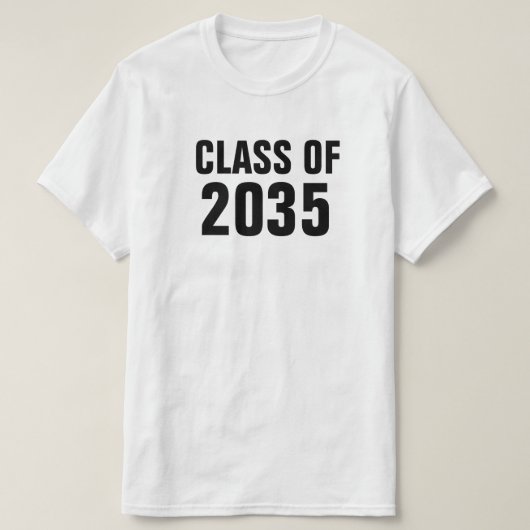 2035年のクラス-子供へ大人のワイシャツに育つため! Tシャツ (デザイン正面)