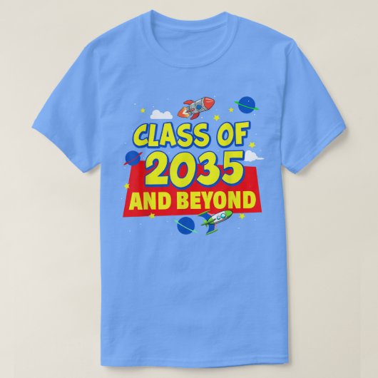 2035年の幼稚園のPre-Kクラスが卒業とともに成長 Tシャツ (デザイン正面)