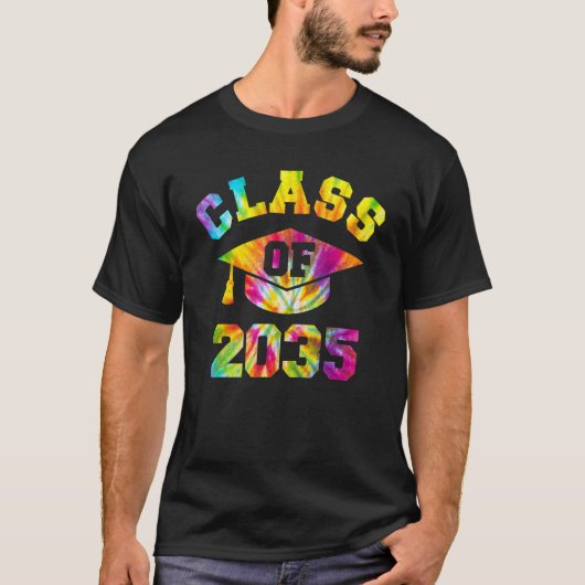 2035年のTie & Dyeクラスは私と一緒にSchoに成長 Tシャツ (正面)