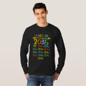 2035年クラスは私と一緒に成長チェックリスト幼稚園 Tシャツ (正面フル)