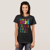 2035年クラスは私と一緒に成長チェックリスト幼稚園 Tシャツ (正面フル)