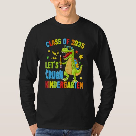 2035年クラス幼稚園をシュシュに押し戻そう Tシャツ (正面)