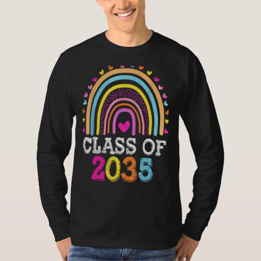 2035年レインボー幼稚園幼稚園Graduクラス Tシャツ (正面)