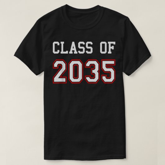 2035年卒業後の卒業生クラス  Tシャツ (デザイン正面)