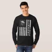 2035年卒業 アメリカ国旗デザイン 苦学生風卒業記念グッズ Tシャツ (正面フル)
