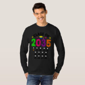 2035年卒業 プレKから12年生まで 成長する記念の手形ギフト Tシャツ (正面フル)