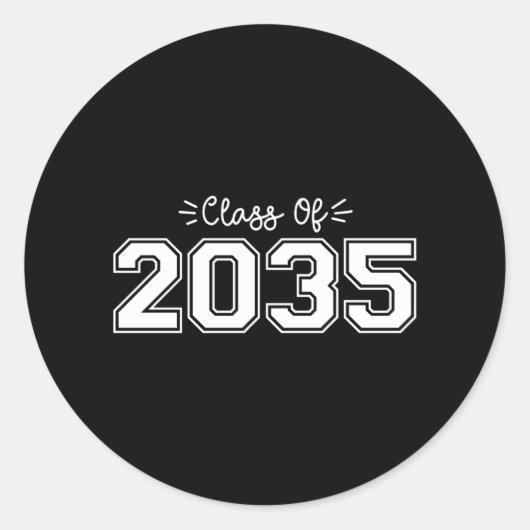 2035年卒業、2035年卒業 ラウンドシール (正面)