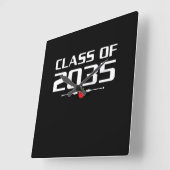 2035年幼稚園前KBクラスが私と共に成長 スクエア壁時計 (傾斜)
