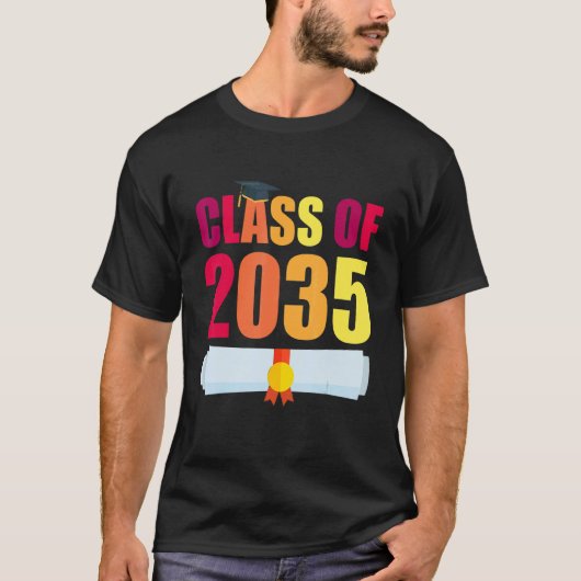 2035年幼稚園卒園生私Gと共に成長 Tシャツ (正面)