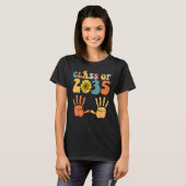 2035年度 仲間と一緒に成長しよう プレK~高校12年生の手形 Tシャツ (正面フル)