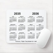2035年～2036年白学年予定表 マウスパッド (マウス)