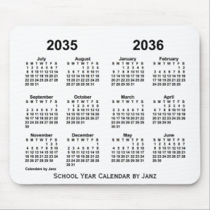2035年~2036年白学年予定表 マウスパッド
