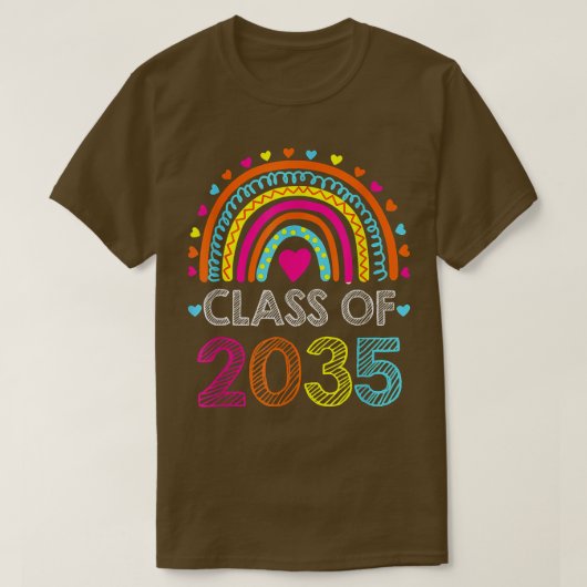 2035年K以前の大学院幼稚園卒業生クラス Tシャツ (デザイン正面)