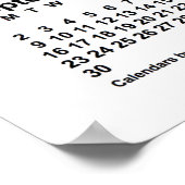 2035 ホワイト カレンダー / Janz Print ポスター (角)