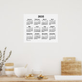 2035 ホワイト カレンダー / Janz Print ポスター (キッチン)